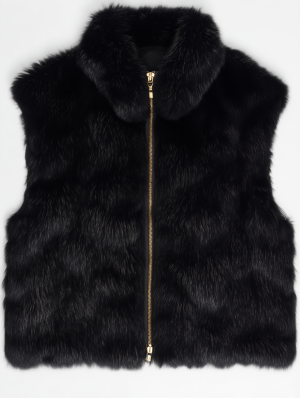 Chaleco Pelo Sintetico SONIA -NEGRO