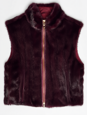 Chaleco Pelo Sintético SONIA - BURDEOS